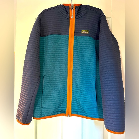 L.L. Bean Kids' Hooded Airlight Full-Zip, Size M (10-12) Girls Boys - Picture 1 of 3